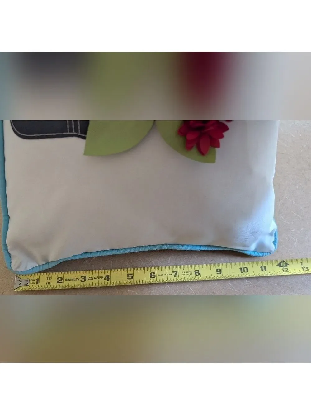 3D Floral Rectangular Decorative Pillow